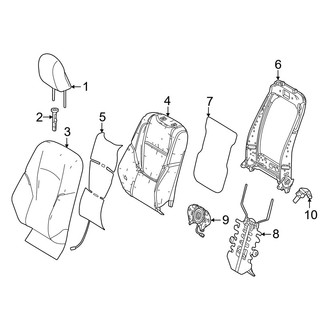 Toyota OE - Seats & Tracks - Driver Seat Components (Seat Back, Components, With Power)
