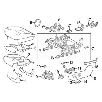 Toyota OE - Seats & Tracks - Driver Seat Components (Seat Cushion Components, With Power)