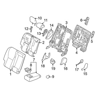 Toyota OE - Seats & Tracks - Second Row Seats (60% Side, Seat Back Components)