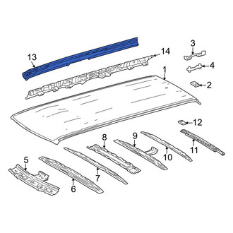 Toyota OE - Right Outer Roof Side Rail
