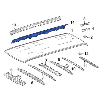 Toyota OE - Left Inner Roof Side Rail
