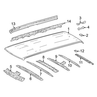Toyota OE - Roof & Components (W/O Sunroof)