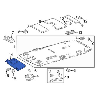 Toyota OE - Front Left Sun Visor