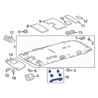 Toyota OE - Rear Left Interior Grab Bar