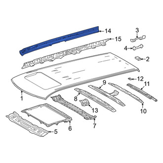Toyota OE - Left Outer Roof Side Rail