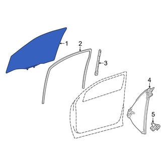 Toyota OE - Front Left Door Glass