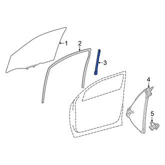 Toyota OE - Front Left Door Window Frame
