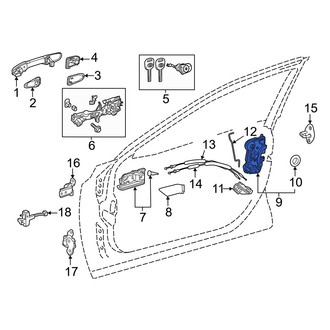 Toyota OE - Front Left Door Latch Assembly
