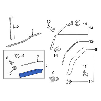 Toyota OE - Rear Left Door Molding