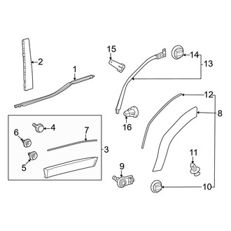 Toyota OE - Rear Door - Exterior Trim