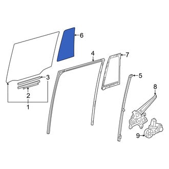 Toyota OE - Rear Left Vent Window Assembly
