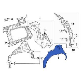 Toyota OE - Rear Left Outer Wheel Housing Side Panel