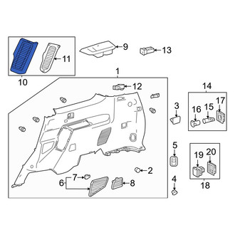 Toyota OE - Rear Right Interior Quarter Panel Trim Panel Access Cover