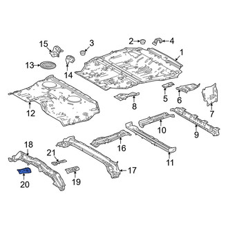 Toyota OE - Front Center Floor Side Rail Reinforcement
