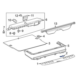 Toyota OE - Rear Liftgate Trim Scuff Plate Cap
