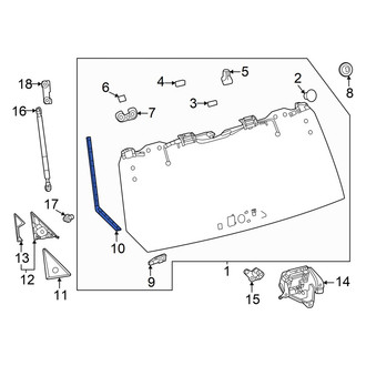 Toyota OE - Rear Left Liftgate Glass Seal