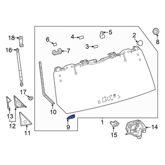 Toyota OE - Rear Left Liftgate Finish Panel Trim Plate