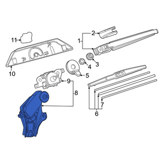 Toyota OE - Rear Wiper Motor