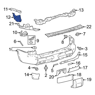 Toyota OE - Rear Right Bumper Cover Spacer Panel