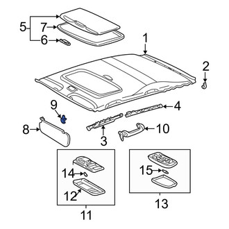 Toyota OE - Sun Visor Holder