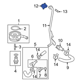Toyota OE - Engine Oil Cooler Line Gasket
