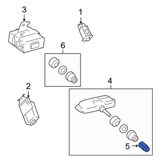 Toyota OE - Tire Pressure Monitoring System (TPMS) Valve Stem Cap