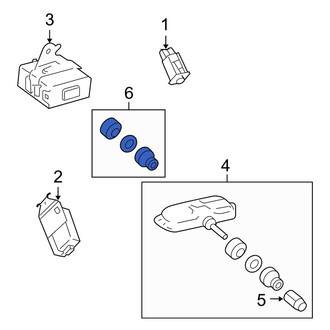 Toyota OE - Tire Pressure Monitoring System (TPMS) Sensor Service Kit
