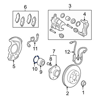 Toyota OE - Wheel Bearing Snap Ring