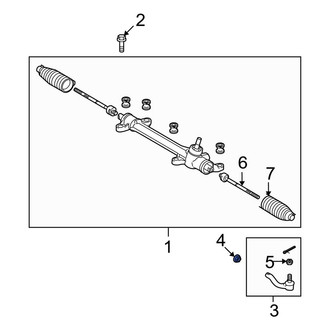 Toyota OE - Inner Steering Tie Rod Nut