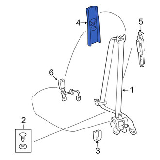 Toyota OE - Front Right Seat Belt Anchor Plate Cover