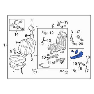 Toyota OE - Front Right Inner Seat Hinge Cover