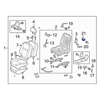Toyota OE - Front Right Inner Seat Back Recliner Adjustment Mechanism Cover
