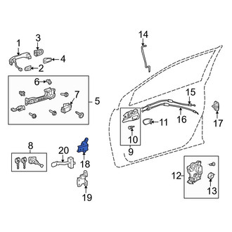 Toyota OE - Front Right Lower Door Hinge
