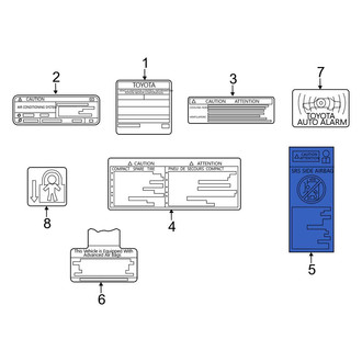 Toyota OE - Air Bag Information Label