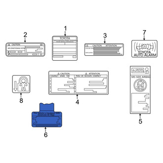 Toyota OE - Air Bag Information Label