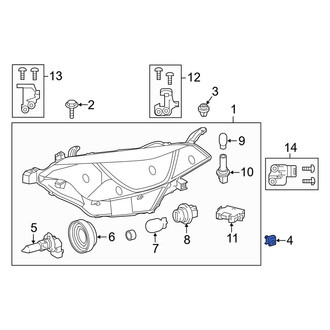 Toyota OE - License Plate Bracket Nut