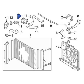 Toyota OE - Engine Coolant Thermostat Housing Gasket