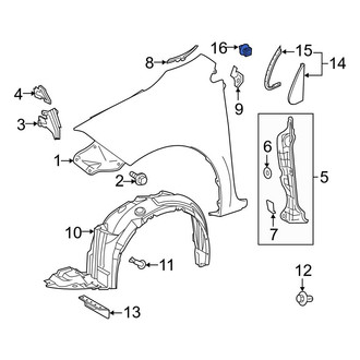 Toyota OE - Door Window Molding Clip