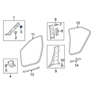 Toyota OE - Lower Body A-Pillar Trim Panel Clip