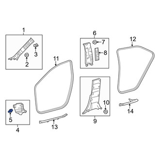Toyota OE - Body C-Pillar Trim Panel Clip