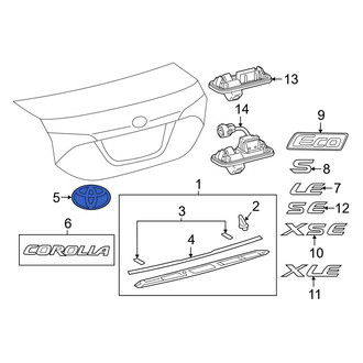 Toyota OE - Rear Deck Lid Emblem
