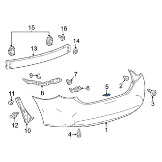 Toyota OE - Rear Bumper Protection Pad