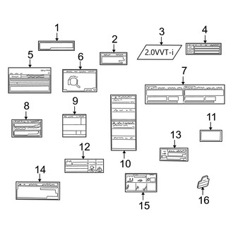 Toyota OE - Information Labels - Labels (Gas)