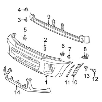 Toyota OE - Front Bumper - Bumper & Components (Gas)