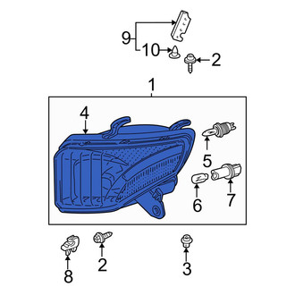 Toyota OE - Front Left Headlight Lens