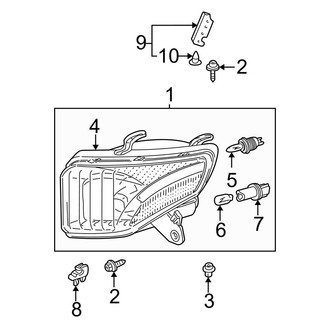 Toyota OE - Front Lamps - Headlamp Components (Gas)