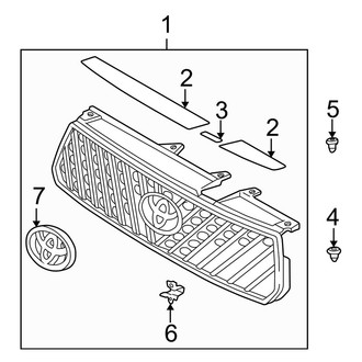 Toyota OE - Hood & Grille - Grille & Components (Gas)
