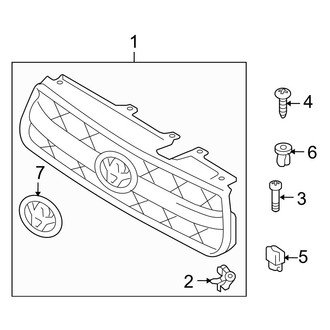 Toyota OE - Hood & Grille - Grille & Components (Gas)