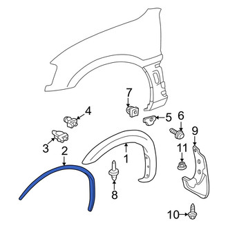 Toyota OE - Front Right Rearward Wheel Arch Molding Seal