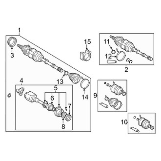 Toyota OE - Front Suspension - Drive Axles (AWD Gas)
